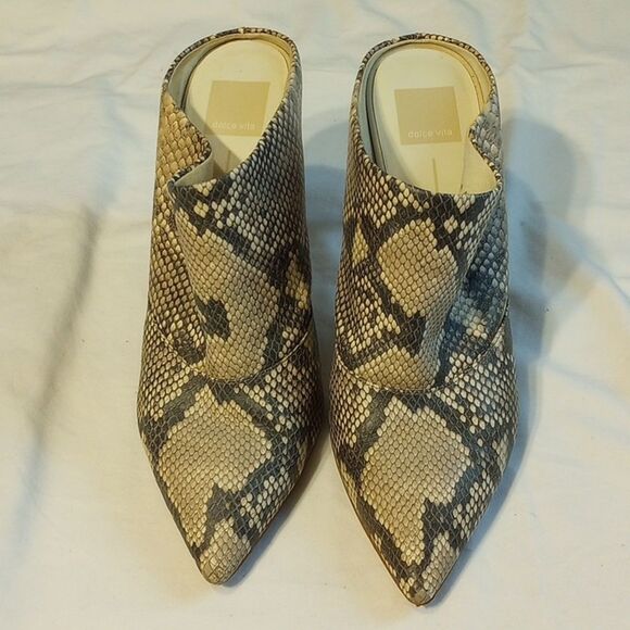 Snake Print Dolce Vita Stiletto Heels - Picture 2 of 9